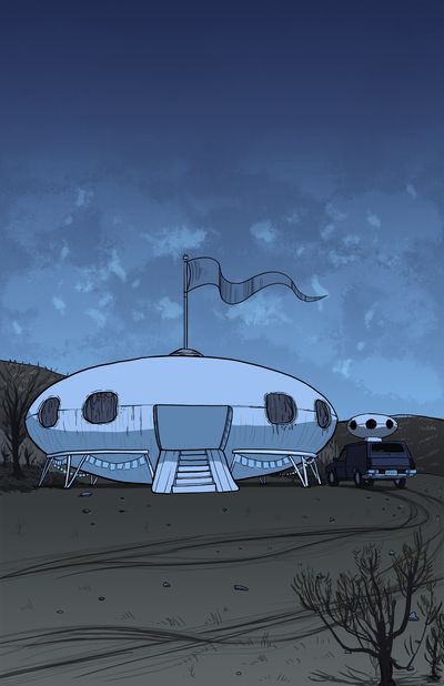Another view of the Futuro House.